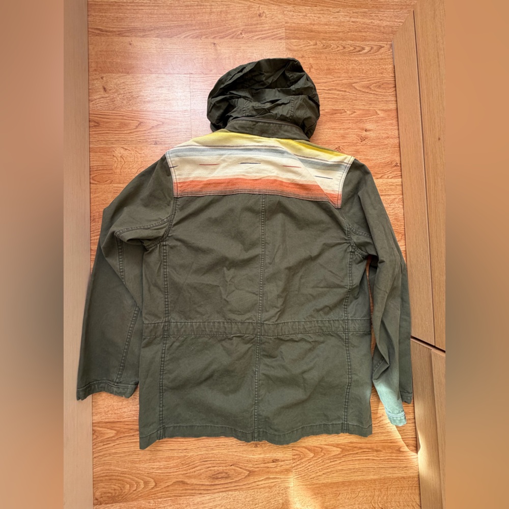 GAP Olive Utility Jacket with Multicolor Stripes Size M - Picture 7 of 10